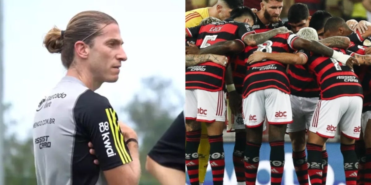 Filipe Luís sofre com adeus de 2 craques no Flamengo (Foto: Reprodução / FlaTV, Gilvan de Souza / Flamengo)