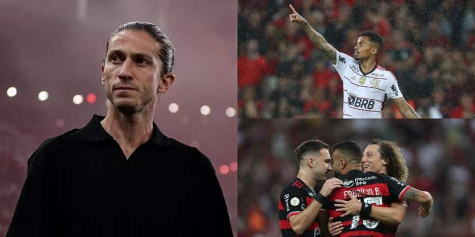 Filipe Luís preocupado com debandada de Allan e parceiro de Léo Ortiz (Reprodução: Wagner Meier / Thiago Ribeiro)