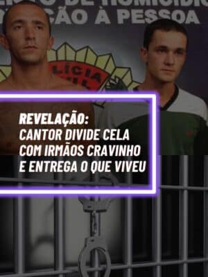 Cantor divide cela com irmãos Cravinho e entrega o que viveu - Montagem Tv Foco