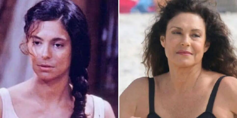 Giovana Gold em "Mulheres de Areia", na Globo e atualmente (Foto Reprodução/Montagem/Tv Foco/Extra)