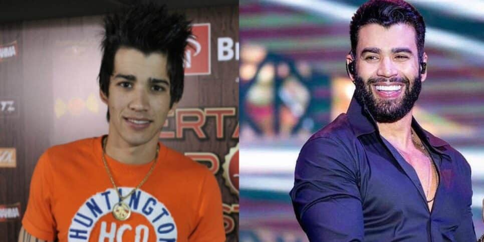 Gusttavo Lima antes e depois da fama - Foto Reprodução Internet