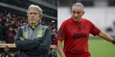 Jorge Jesus e Tite no Flamengo - Foto Reprodução Internet