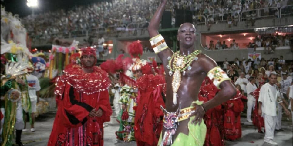 Jorge Lafond desfilando pela Imperatriz Leopoldinense, em 1995 (Foto: Marcia Foletto)