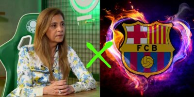 Leila Pereira / Logo do Barcelona - Montagem: TVFOCO