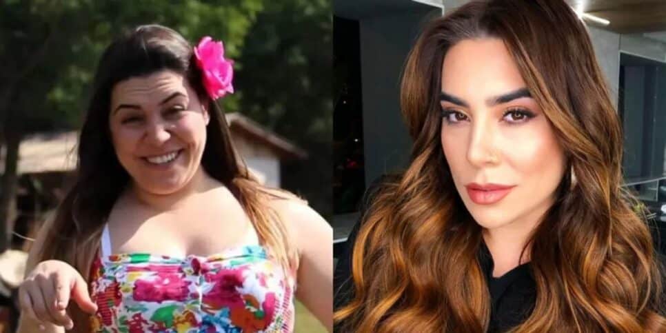 Naiara Azevedo antes e depois da fama - Foto Reprodução Internet