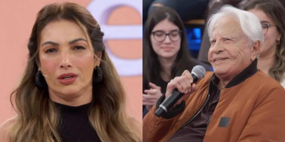 Patrícia Poeta no Encontro e Cid Moreira (Fotos: Reproduções / Globo)