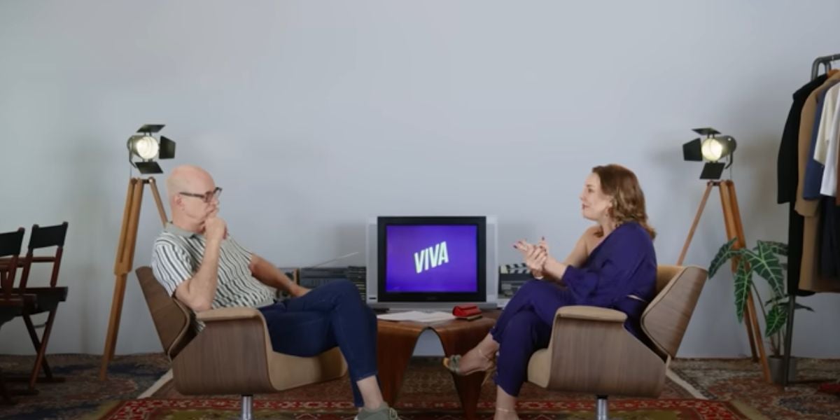 Regiane Alves e Marcos Caruso durante entrevista (Foto: Reprodução / YouTube / Viva)