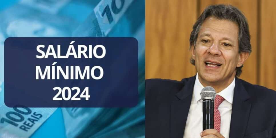 Salário mínimo / Haddad - Montagem: TVFOCO