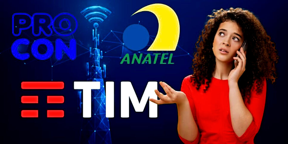 Tim é condenada a pagar uma multa após deixar milhares sem serviço vital e Procon juntamente com a Anatel toma medidas (Foto Reprodução/Montagem/Lennita/Procon/Anatel/Tv Foco/Canva)