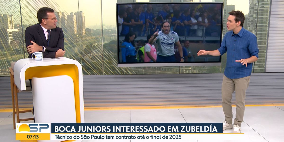 Alê Jodar comentou sobre o interesse do Boca Juniors no Zubeldía (Reprodução: Globo)