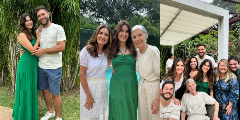 Fátima Bernardes, apresentadora da Globo, comemora aniversário de 27 anos de Beatriz (Foto: Reprodução/Montagem TV Foco)