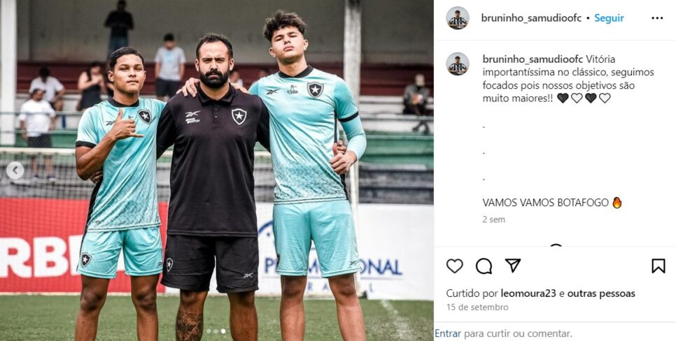 O adolescente é um dos destaques do sub14 (Foto: Reprodução/Instagram)