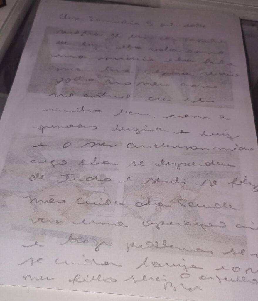 Carta psicografada de Eliza Samudio traz recado para mãe e filho (Foto: exclusiva TV Foco)