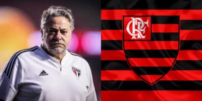 Casares, presidente do São Paulo, prepara chapeú no Flamengo (Foto: Victor Monteiro/W9 Press/Gazeta Press)