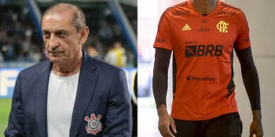 R$5M: Corinthians libera PIX por estrela do Flamengo (Foto: Reprodução/Montagem TV Foco)