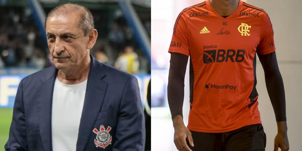 R$5M: Corinthians libera PIX por estrela do Flamengo (Foto: Reprodução/Montagem TV Foco)