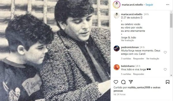 Maria Carol Rebello fala sobre João Rebello e Jorge Fernando - Foto: Instagram