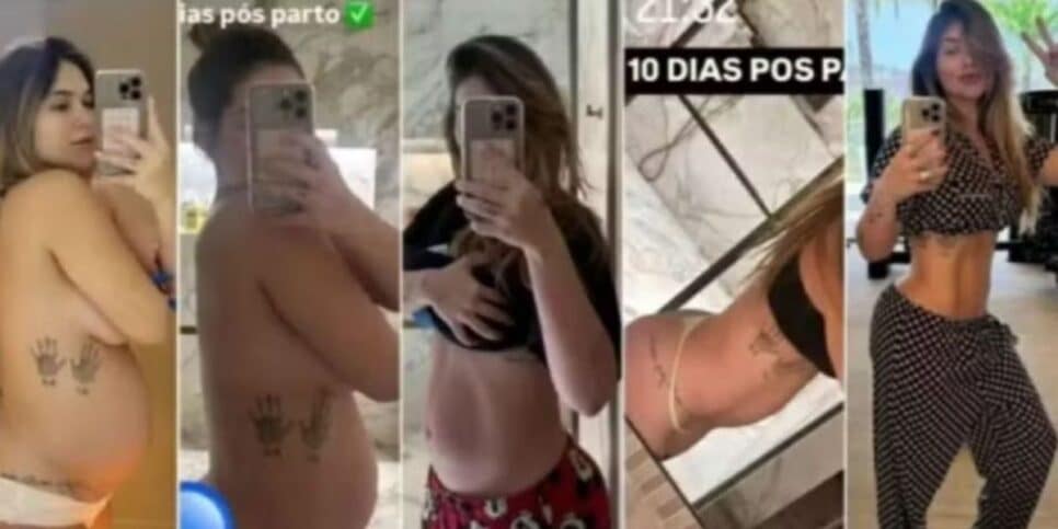 Evolução pré e pós parto de Virginia Fonseca (Foto Reprodução/Montagem/Lennita/Tv Foco/Instagram)