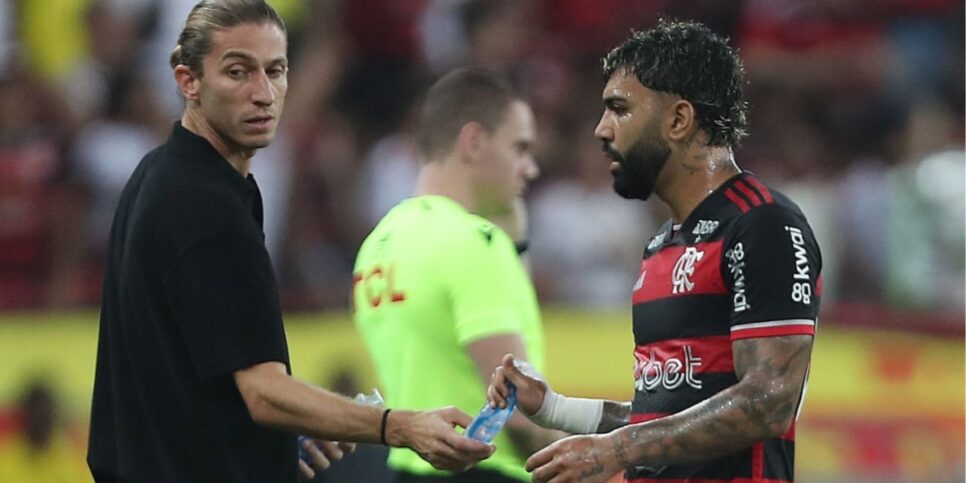 Felipe Luís e Gabigol - (Foto: Wagner Meier/Getty Images)