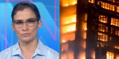 Renata Vasconcellos ao vivo no Jornal Nacional (Foto: TV Globo)