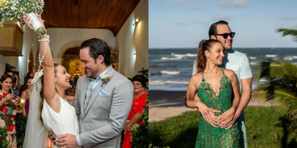 Karoline Calheiros e Tom, seu marido desde 2022 (Foto: Reprodução/Montagem TV Foco)