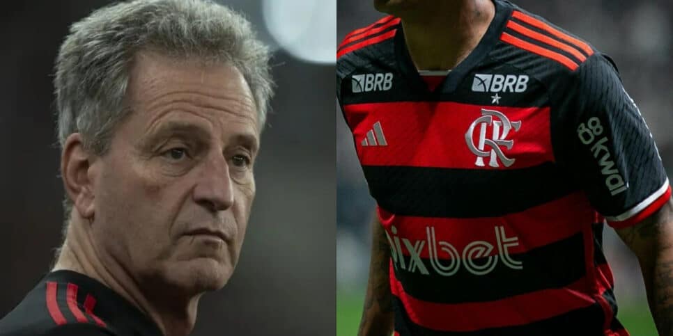 Craque do Flamengo pede a Landim para jogar em rival da Série A (Foto: Reprodução/Montagem TV Foco)