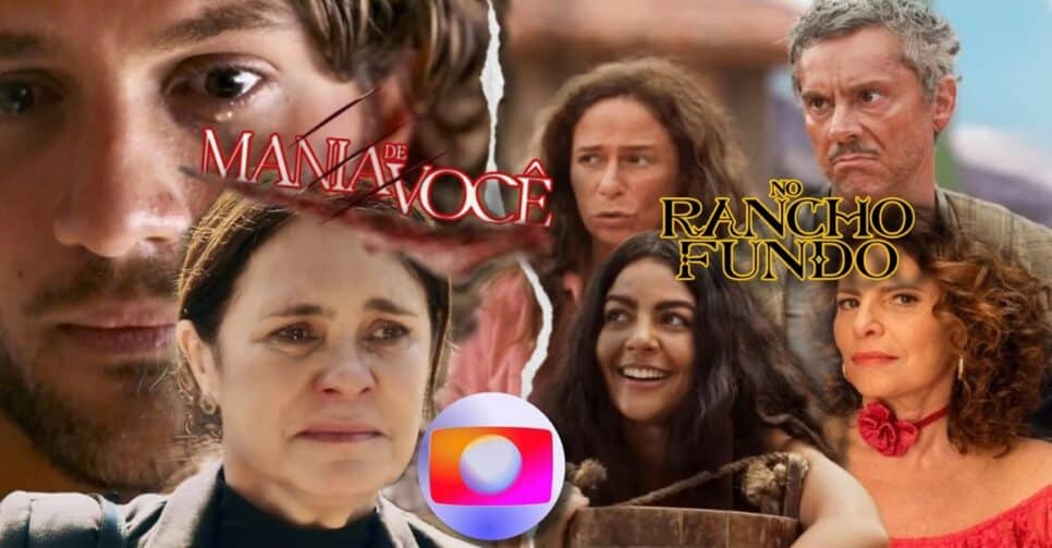 Mania de Você é aniquilada até pela audiência de No Rancho Fundo (Fotos: Reprodução/ TV Globo/ Divulgação/ Montagem TV Foco)