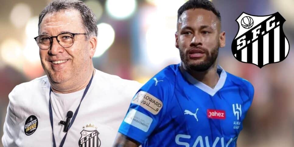 Marcelo Teixeira e Neymar (Foto: Reprodução / Santos / Al-Hilal)