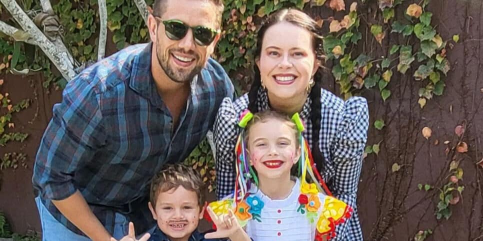 Mari Bridi, Rafael Cardoso e filhos (Foto: Reprodução)