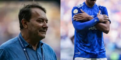 Cruzeiro: Pedrinho BH comemora volta de craque de R$30M (Foto: Reprodução/Montagem TV Foco)