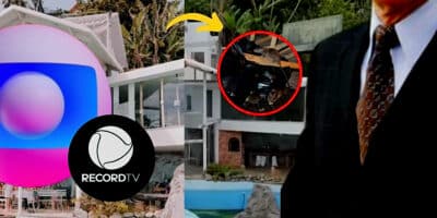 Record mostra com exclusividade estado deplorável que se encontra mansão de galã da Globo (Foto Reprodução/Montagem/Lennita/Canva/Tv Foco/Globo/Youtube/Record)