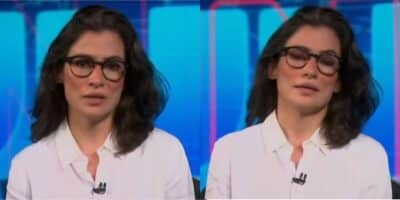 Renata Vasconcellos ao vivo no Jornal Nacional (Foto: TV Globo)