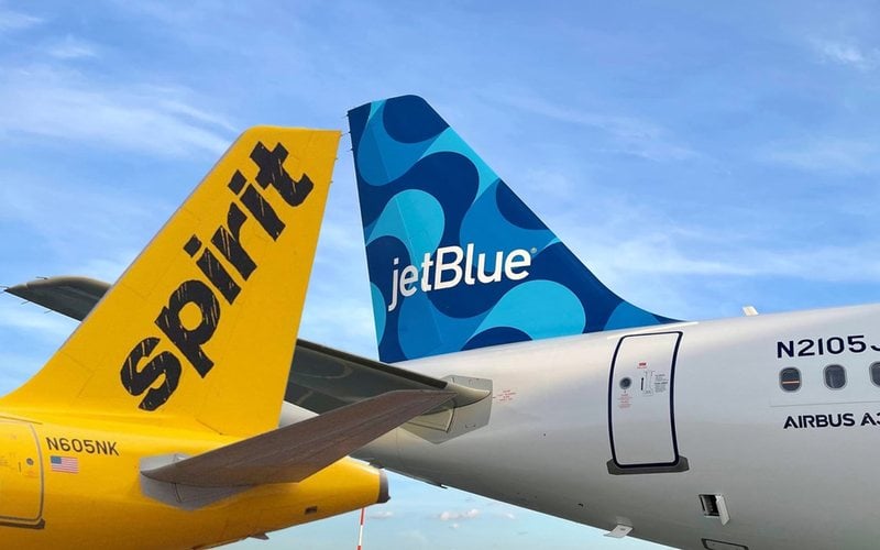 Spirit lidou com a fusão frustrada com a JetBlue (Foto Reprodução/Internet)