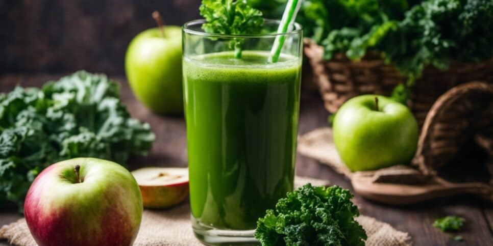 Suco de maçã, com couve e pepino - (Foto: Internet)