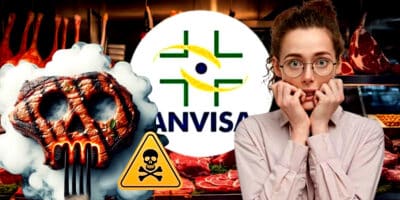 Lote de carne foram proibidos pela ANVISA após grave risco (Foto Reprodução/Montagem/Lennita/Tv Foco/Canva/ANVISA/Freepik)