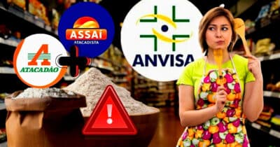 ANVISA proíbe lotes de farinha e os retira de supermercados como Assaí, Atacadão e + (Foto Reprodução/Montagem/Lennita/Tv Foco/Canva/ANVISA/Pinterest)