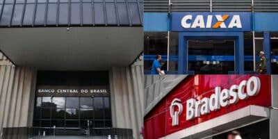 Banco Central / Caixa / Bradesco - Montagem: TVFOCO