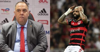 Braz (Foto: Alexandre Vidal/Flamengo) e Gabigol  (Foto: André Durão)