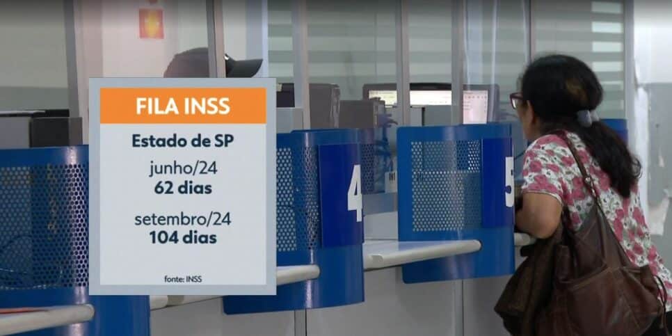 Fila do INSS (Foto: Reprodução / Globo)