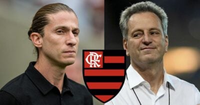 Filipe Luís e Landim com retorno de craque no Flamengo - Foto Reprodução Internet