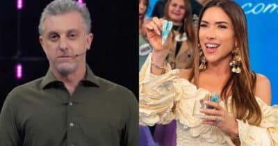 Luciano Huck no Domingão e Patrícia Abravanel no Programa Silvio Santos (Fotos: Globo / SBT)