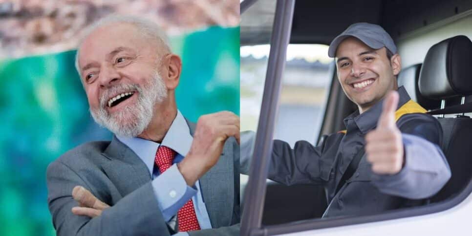 Lula e motorista em êxtase - Foto Reprodução Internet