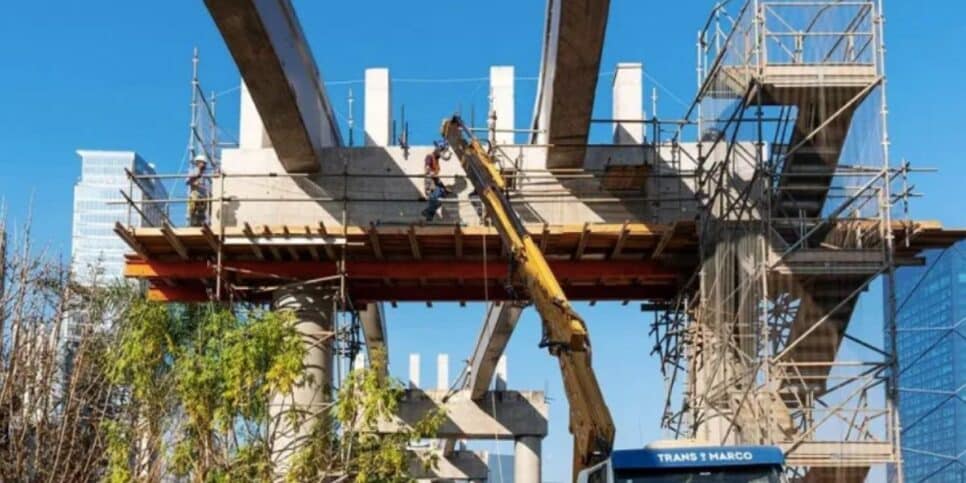 Obras Linha 17-Ouro (Foto: Reprodução / Diário do Transporte)