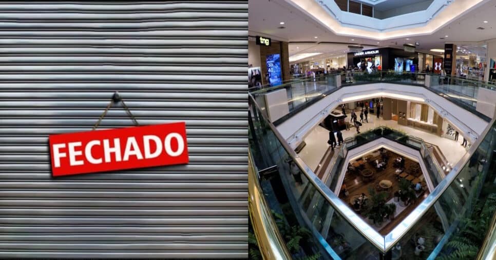 Placa de fechado - Shopping Morumbi e (Foto: Melhores Destinos)