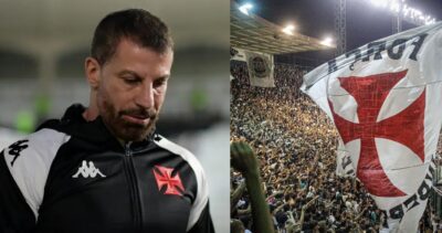 Presidente do Vasco, Pedrinho / Torcida do Vasco - Montagem: TVFOCO