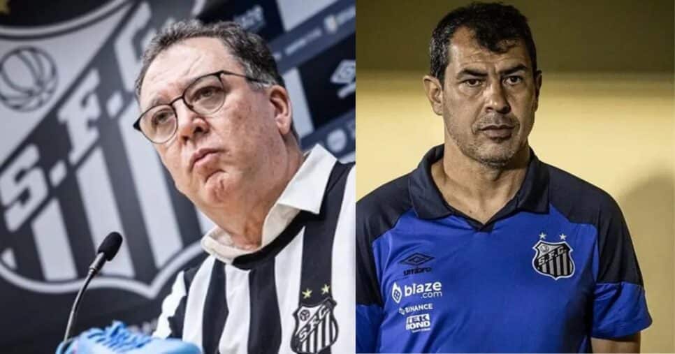 Teixeira e Carille no Santos - Foto Reprodução Internet