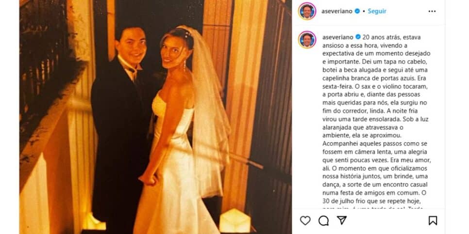 Alan Severiano se declara para a esposa (Foto: Instagram)