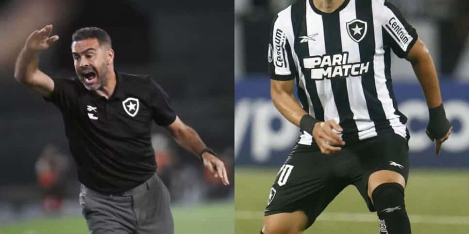 Artur Jorge aos prantos com craque armando saída do Botafogo (Reprodução: André Durão)