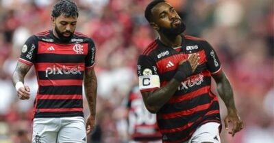 Gabigol e Gerson (Foto: Reprodução / Thiago Ribeiro / AGIF / Flamengo / Montagem TV Foco)