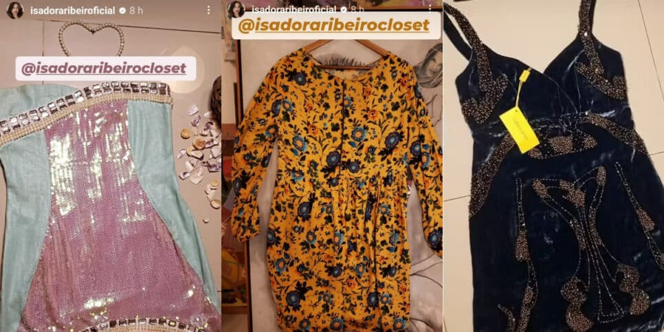 A famosa atriz da Globo, Isadora Ribeiro  está vendendo roupas nas redes sociais (Foto: Reprodução/Montagem TV Foco)